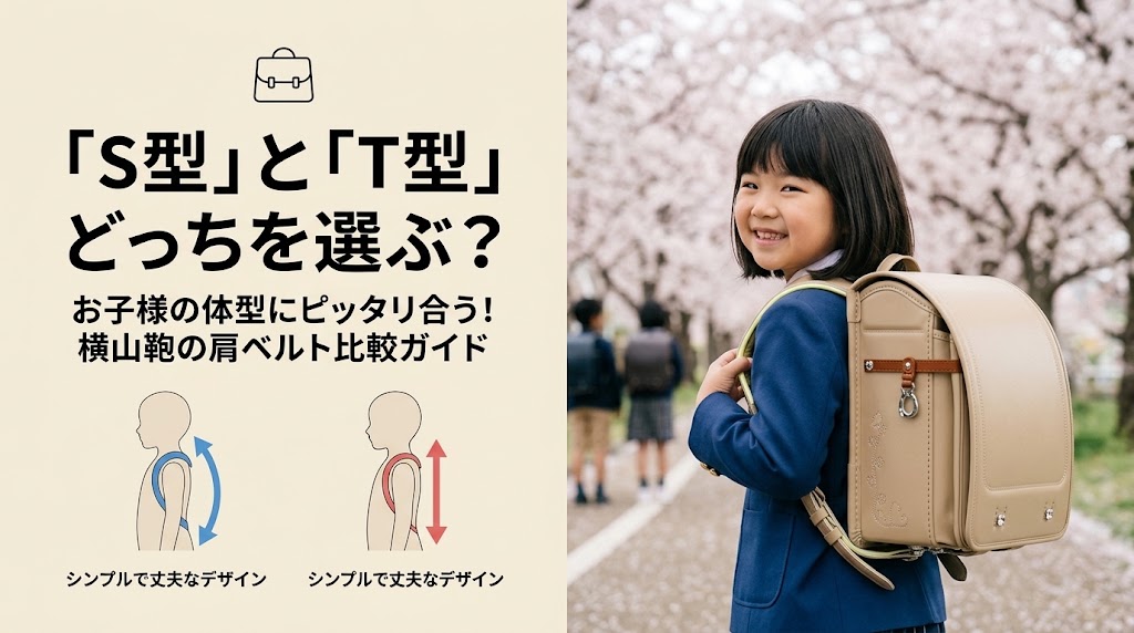 女の子が横山ランドセルを背負っている
